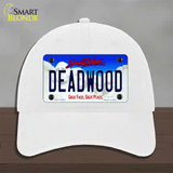 Deadwood South Dakota Novelty License Plate Hat Tag Unconstructed Cotton / White