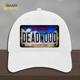 Deadwood South Dakota Rusty Novelty License Plate Hat Tag Unconstructed Cotton / White