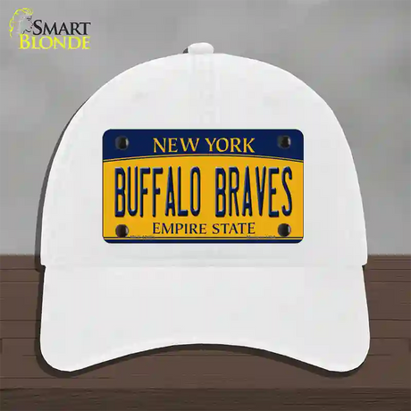 Buffalo Braves New York Novelty License Plate Hat Tag Unconstructed Cotton / White