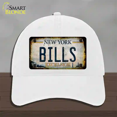 Bills Excelsior New York Rusty Novelty License Plate Hat Tag Unconstructed Cotton / White