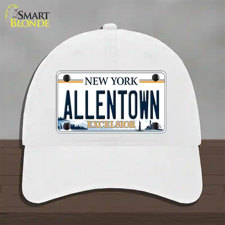 Allentown Excelsior New York Novelty License Plate Hat Tag Unconstructed Cotton / White