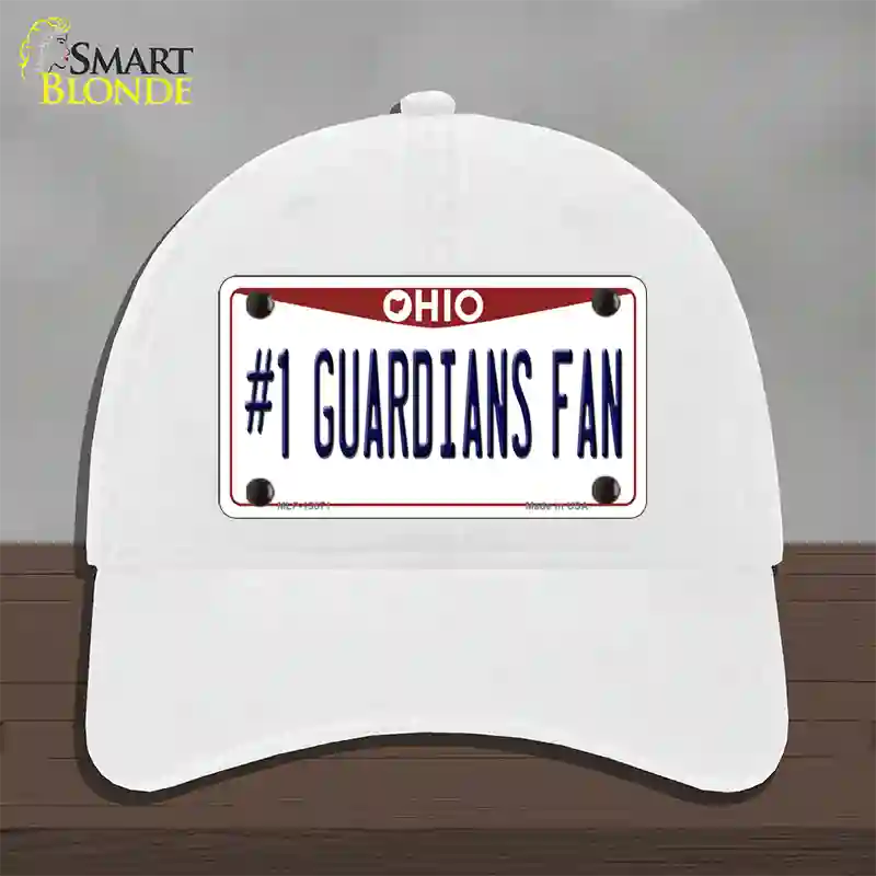 Number 1 Guardians Fan Ohio Novelty License Plate Hat Tag Unconstructed Cotton / White