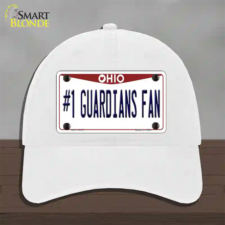 Number 1 Guardians Fan Ohio Novelty License Plate Hat Tag Unconstructed Cotton / White