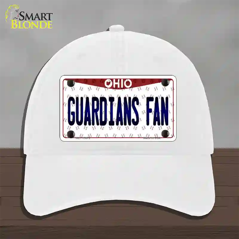 Guardians Fan Ohio Overlay Novelty License Plate Hat Tag Unconstructed Cotton / White