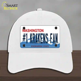 Number 1 Krakens Fan Washington Novelty License Plate Hat Tag Unconstructed Cotton / White