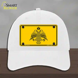 Byzantine Empire Flag Yellow Novelty License Plate Hat Tag Unconstructed Cotton / White