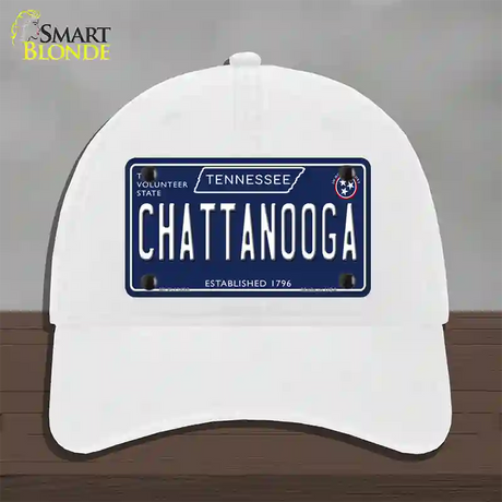 Chattanooga Tennessee Blue Novelty License Plate Hat Tag Unconstructed Cotton / White