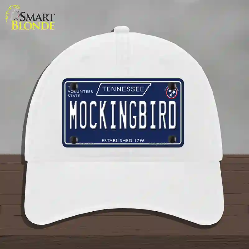 Mockingbird Tennessee Blue Novelty License Plate Hat Tag Unconstructed Cotton / White