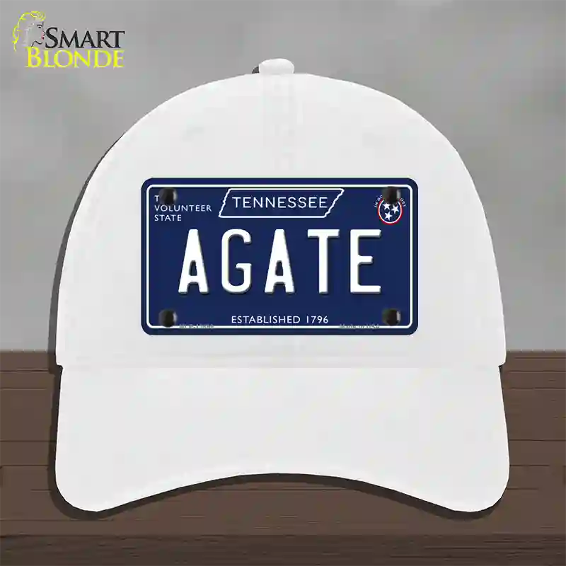 Agate Tennessee Blue Novelty License Plate Hat Tag Unconstructed Cotton / White