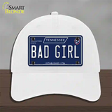 Bad Girl Tennessee Blue Novelty License Plate Hat Tag Unconstructed Cotton / White