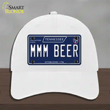 Mmm Beer Tennessee Blue Novelty License Plate Hat Tag Unconstructed Cotton / White