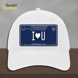 I Heart U Tennessee Blue Novelty License Plate Hat Tag Unconstructed Cotton / White