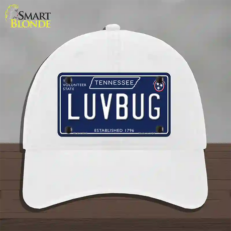 Luv Bug Tennessee Blue Novelty License Plate Hat Tag Unconstructed Cotton / White