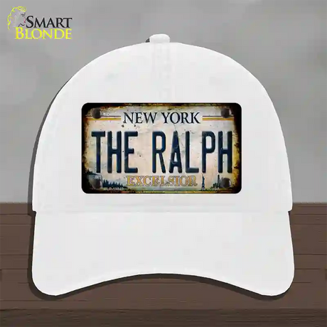 The Ralph New York White Novelty License Plate Hat Tag Unconstructed Cotton / White