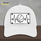 Basketball Heart Beat Novelty License Plate Hat Tag Unconstructed Cotton / White