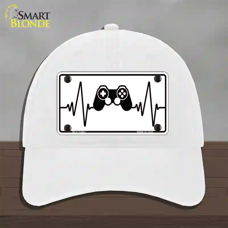 Video Games Heart Beat Novelty License Plate Hat Tag Unconstructed Cotton / White