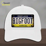 Bigfoot Pennsylvania Novelty License Plate Hat Tag Unconstructed Cotton / White