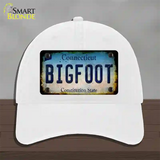 Bigfoot Connecticut Novelty License Plate Hat Tag Unconstructed Cotton / White