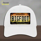 Bigfoot Indiana Novelty License Plate Hat Tag Unconstructed Cotton / White