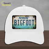 Bigfoot Kentucky Novelty License Plate Hat Tag Unconstructed Cotton / White