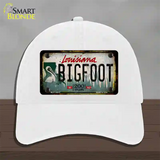 Bigfoot Louisiana Novelty License Plate Hat Tag Unconstructed Cotton / White