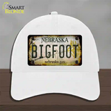 Bigfoot Nebraska Novelty License Plate Hat Tag Unconstructed Cotton / White