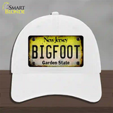 Bigfoot New Jersey Novelty License Plate Hat Tag Unconstructed Cotton / White