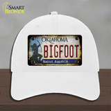 Bigfoot Oklahoma Novelty License Plate Hat Tag Unconstructed Cotton / White