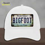 Bigfoot Rhode Island Novelty License Plate Hat Tag Unconstructed Cotton / White