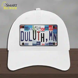 Duluth MN Strip Art Novelty License Plate Hat Tag Unconstructed Cotton / White