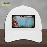 Maine Lobster Blank Rusty Novelty License Plate Hat Unconstructed Cotton / White