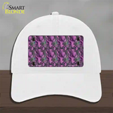 Purple Vortex Novelty License Plate Hat Unconstructed Cotton / White