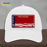 Michigan Bicentennial 76 State Blank Novelty License Plate Hat Unconstructed Cotton / White