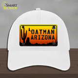 Oatman Flag Arizona Scenic Background Novelty License Plate Hat Unconstructed Cotton / White