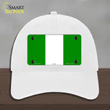 Nigeria Flag Novelty License Plate Hat Unconstructed Cotton / White