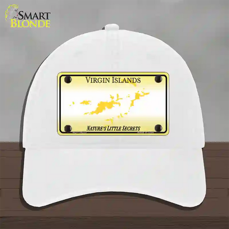 Virgin Islands Blank Novelty License Plate Hat Unconstructed Cotton / White