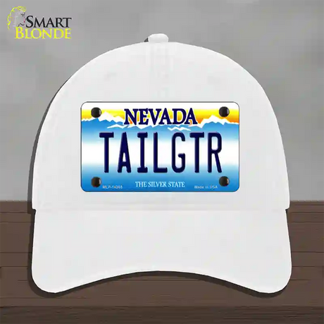 Tailgtr Nevada Novelty License Plate Hat Unconstructed Cotton / White