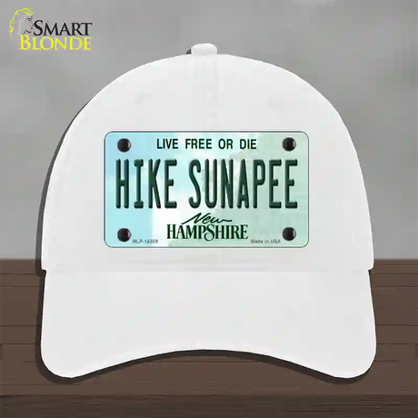 Hike Sunapee New Hampshire Novelty License Plate Hat Unconstructed Cotton / White