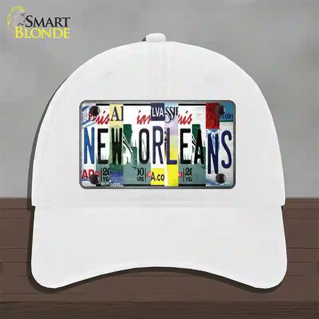 New Orleans License Plate Art Novelty License Plate Hat Unconstructed Cotton / White