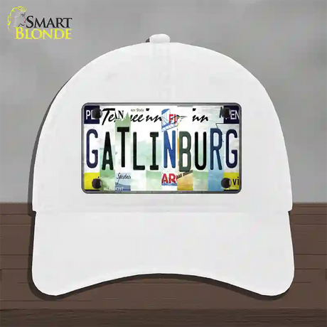 Gatlinburg License Plate Art Novelty License Plate Hat Unconstructed Cotton / White