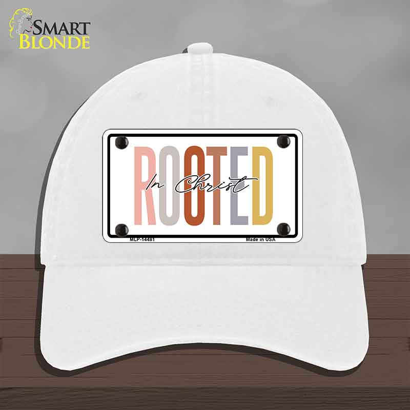 Rooted In Christ Novelty License Plate Hat HAT-MLP-14481