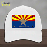 Lake Havasu Arizona State Flag Novelty License Plate Hat Unconstructed Cotton / White