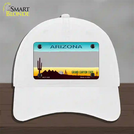 Arizona State Blank Novelty License Plate Hat Unconstructed Cotton / White / Gray Arizona Sunset (1455):https | Clean | Yes