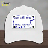 Northwest Territories Novelty License Plate Hat Unconstructed Cotton / White