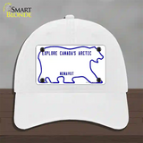 Nunavut Novelty License Plate Hat Unconstructed Cotton / White