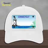 Connecticut Preserve State Blank Novelty License Plate Hat Unconstructed Cotton / White