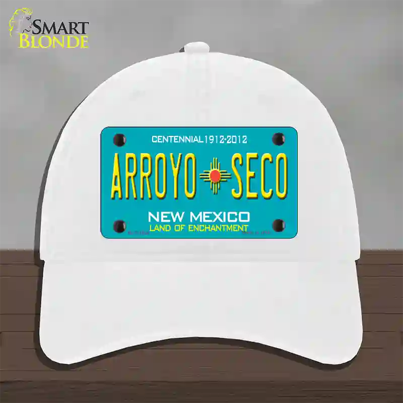 Arroyo Seco New Mexico Novelty License Plate Hat Unconstructed Cotton / White