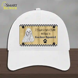 Pencil Sketch Cocker Spaniel Novelty License Plate Hat Unconstructed Cotton / White