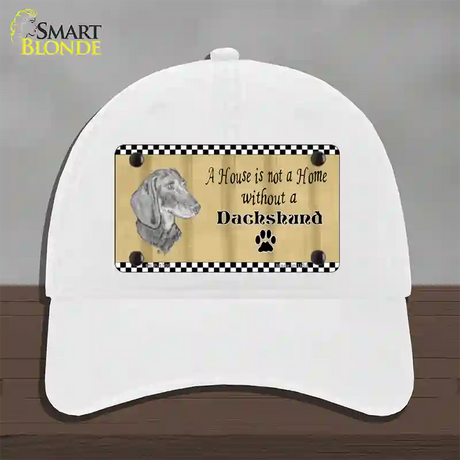 Pencil Sketch Dachshund Novelty License Plate Hat Unconstructed Cotton / White