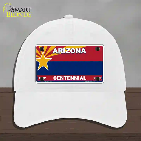 Arizona State Blank Novelty License Plate Hat Unconstructed Cotton / White / Arizona Centennial (1801):https | Clean | Yes